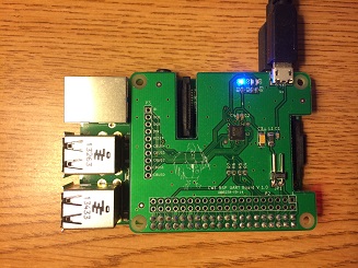 Uart board and Pi assembled together